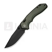 CIVIVI Brova, Forest Green Aluminum, Black Stonewash