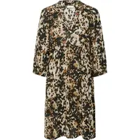 Kaffe Vestido 'Hera Amber' bege / castanho / preto