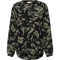 Kaffe Blusa 'Pollie' oliveira / preto