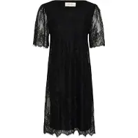 Cream Vestido preto