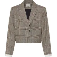 Ichi Blazer 'IHLaito' greige / vermelho escuro / preto / branco lã