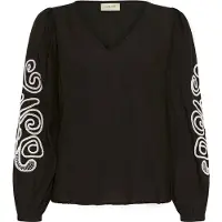 Cream Blusa 'Danielle' preto / branco