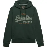 Superdry para homem. M2014568A Camisola com capuz Heritage Relaxed verde (L), Casual, Algodão