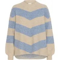 Kaffe Pullover 'Verana' bege mosqueado / azul claro