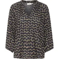 Kaffe Blusa bege / azul noturno