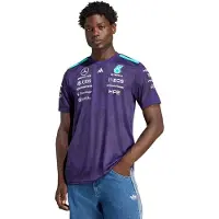 Adidas Camisa funcionais 'Mercedes-Amg Petronas Formula 1 Team Vanda Bloom' azul néon / azul-violeta / branco