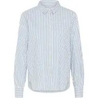 Cream Blusa 'Mira ' azul claro / branco