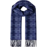 Hackett London para homem. HM0400111 Cachecol Brnd azul (OSFA), Casual, Lã, Clássico