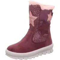 Superfit Bota de neve 'FLAVIA' ouro rosa / vermelho vinho