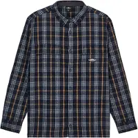 Quiksilver - Camisas - Diamond Wool Shirt Dark Navy Diamond Check para Homem - Nylon - Tamanho L