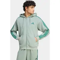 Adidas Moletom Com Fecho 3 Stripes Fleece