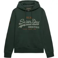 Superdry para homem. M2014568A Camisola com capuz Heritage Relaxed verde (XL), Casual, Algodão