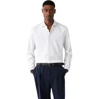 Hackett London para homem. HM3010877 Camisa Gmd Giro Inglese branco (XL), Algodão, Clássico, Manga comprida