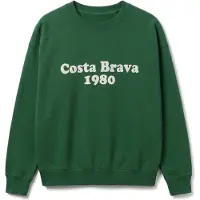 Thinking MU Sweatshirt 'JADEWON' verde escuro / branco