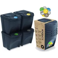 Prosperplast Caixas De Reciclagem Empilháveis Sortibox 100l 4 Unidades