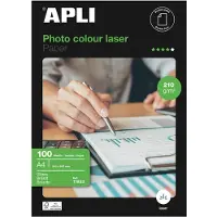 APLI Papel fotográfico brilhante | A4, 210 g, 100 folhas