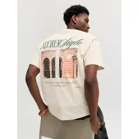 Jack & jones Camisa 'JORSALAMANCO' creme / verde escuro / laranja / preto
