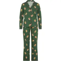 LASCANA Pijama limão / verde escuro / vermelho