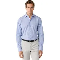 Hackett London para homem. HM3010850 Camisa City Shadow Stripe azul (XXL), Algodão, Clássico, Manga comprida, Borgonha