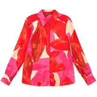 Lola Casademunt Blusa creme / lagosta / rosa escuro