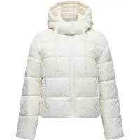 GUESS para mulher. W6BL56W4195 Jaqueta acolchoada cropped Daisy com logo branco (XS), Casual, Poliamida