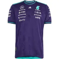 Adidas Camisa funcionais 'Mercedes - AMG Petronas Formula 1 Team Vanda Bloom' aqua / roxo escuro / branco