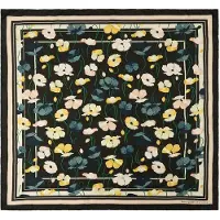Kate spade Lenço 'New York Poppy Garden' amarelo / verde / preto / branco