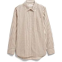 Armedangels Blusa bege / castanho escuro