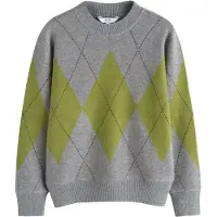 Next Pullover cinzento / verde