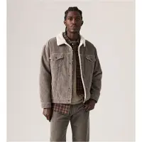 Levi's para homem. A5784-0062 Jaqueta Trucker de Fit Folgado bege (XL), Casual, Algodão