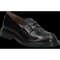 Wonders para mulher. A-5301 Mocassins de Couro Oregon preto (38), Plano, Nenhum, Casual, Clássico