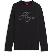 HUGO Pullover 'Sloguinny' cinzento / preto