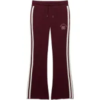 Superdry para mulher. W7011308A Calças Jogger ESS Stripe Flare cor de bordô (XL), Casual, Algodão, Borgonha