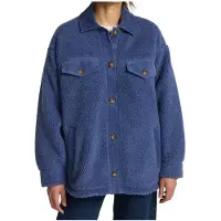Billabong - Marcas - Coastal Waves Oversized Trucker Jacket Washed Blue para Mulher - Tamanho M - Azul