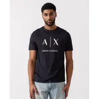 Armani Exchange Camisa marinho / branco