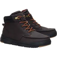 HeyDude para homem. HD45656 Botins Bradley II Classic castanho escuro (45), Marrom, Plano, Cordão, Casual