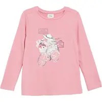 s.Oliver Camisola roxo escuro / cor-de-rosa / preto / branco