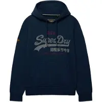 Superdry para homem. M2014568A Moletom com capuz Heritage Relaxed marinho (L), Casual, Algodão, Tecido