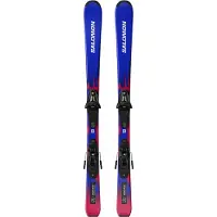 Salomon - Packs (skis + fixações) - Equipe S + C5 GW JR 2027 para criança - Tamanho criança 120 cm - Azul