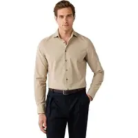 Hackett London para homem. HM3010857 Camisa Smart Babycord beige (L), Bege, Casual, Algodão, Clássico, Manga comprida