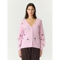 Y.A.S Casaco de malha 'YASFLEUR' cor-de-rosa / preto
