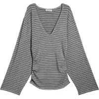 Weekday Camisa 'Susie' acinzentado / preto