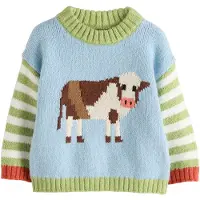 Next Pullover azul céu / castanho / castanho ferrugento / verde / rosa / preto / branco