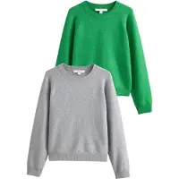 Next Pullover acinzentado / lima
