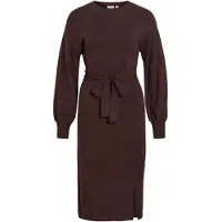 Vila Vestido de malha 'VIRICKY' castanho escuro