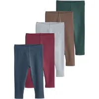 Next Leggings navy / castanho claro / cinzento claro / verde escuro / vermelho escuro