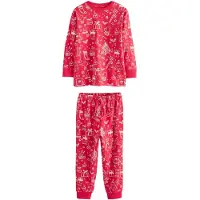 Next Pijama 'Familien' vermelho / branco