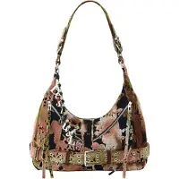 Desigual Mala de ombro castanho ferrugento / kiwi / preto
