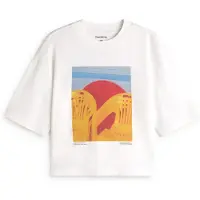 Thinking MU Camisa 'LENA' mistura de cores / offwhite