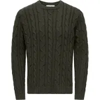 Only & Sons Pullover 'ONSKIM' verde escuro